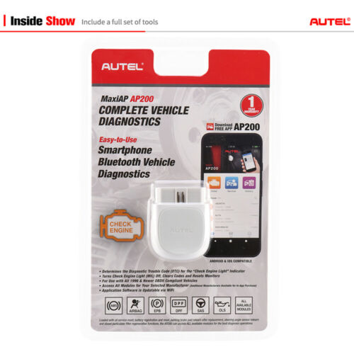 Autel AP200 Bluetooth Adapter OBD2 Scanner Code Reader