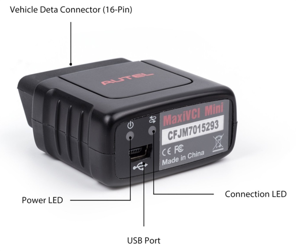 Original Autel MaxiVCI Mini VCI Mini Wireless Bluetooth Diagnostic Interface