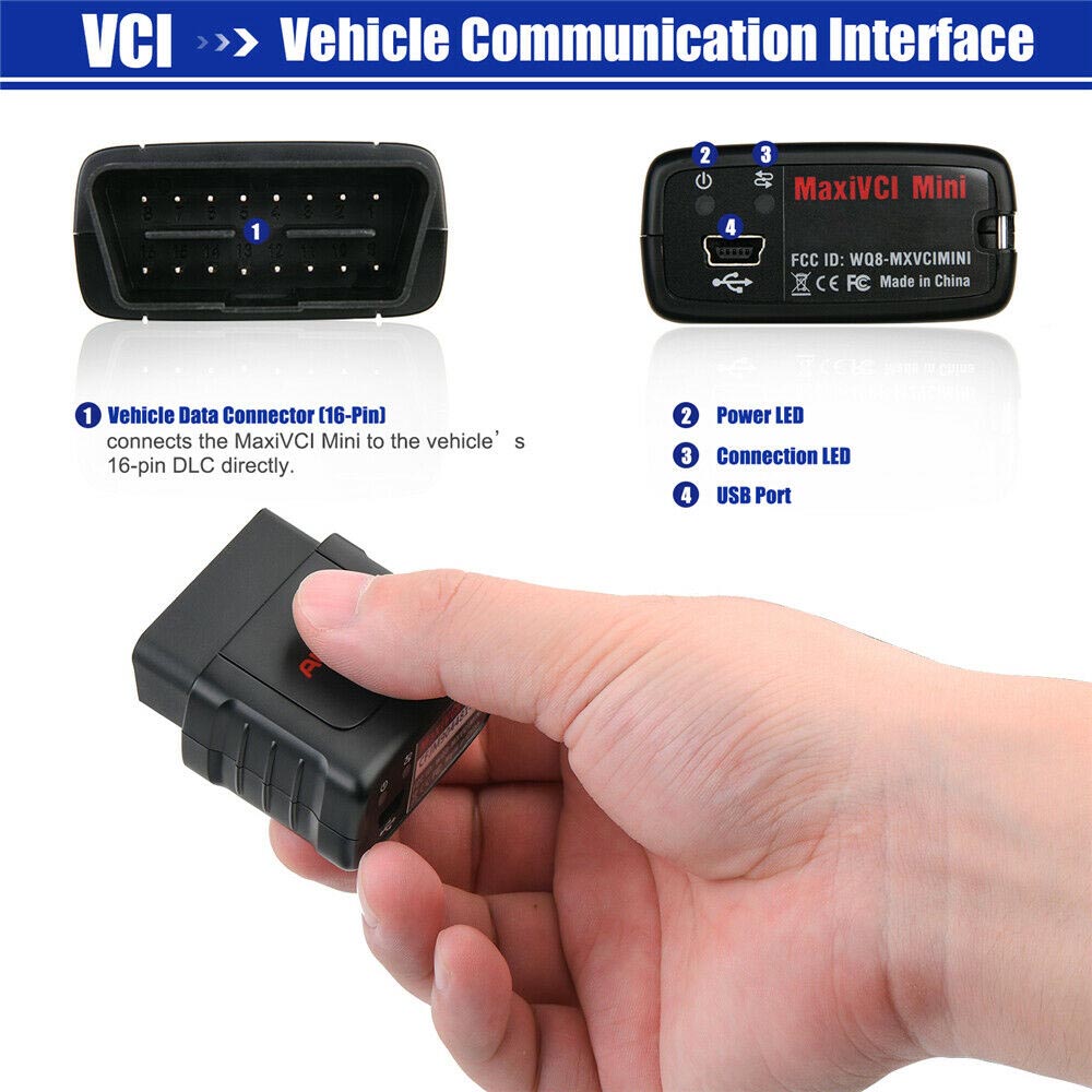 Original Autel MaxiVCI Mini VCI Mini Wireless Bluetooth Diagnostic Interface