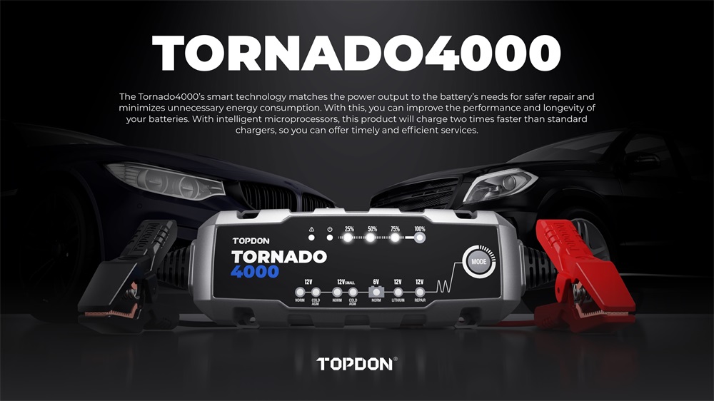 Topdon Tornado4000 Automatische Batterieladegerät