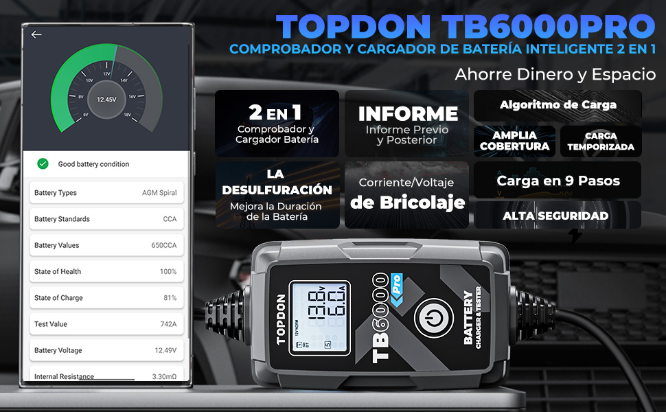 TOPDON TB6000Pro Auto Batterie Ladegerät