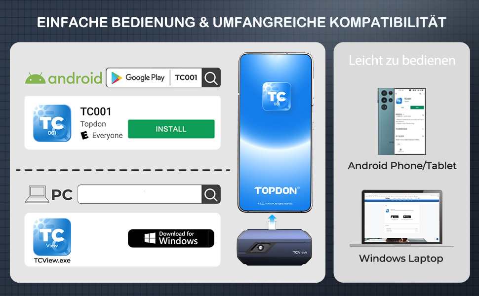 TOPDON TC001 Wärmebildkamera Imager Temperatur messung Werkzeug