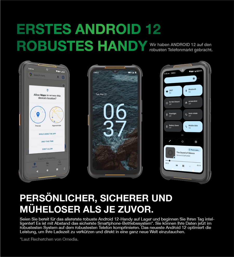 AGM H5 5G 6.5 Zoll Dual SIM Android 12 Smartphone