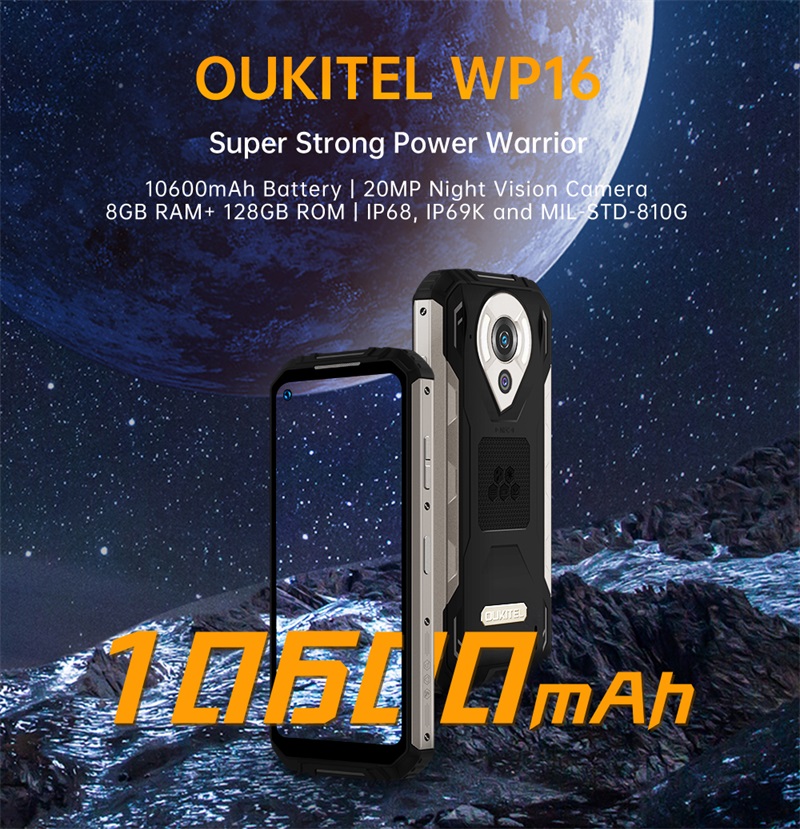 Oukitel WP16 Helio P60 4G Android 11 6.39 " 8GB + 128GB Robuste Smartphone