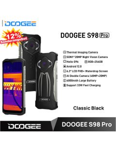 DOOGEE S98 Pro Helio  8 Core Android 12 6.3 Zoll 8GB RAM 256GB ROM  Robuste smartphone