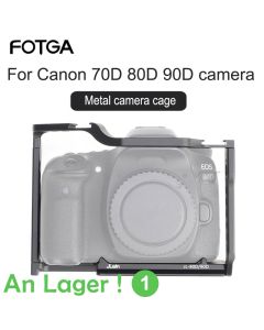 Kamera käfig Schutz für Canon 70D 80D 90D 1/4 ''Gewinde loch Kalt schuh Halterung für Arca Stativ Schnell wechsel Platte