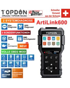 TOPDON ArtiLink600 OBD2 Scanner Auto Diagnose Werkzeug Automotive Scan Auto Diagnose ABS SRS Motor Test Autoscanner