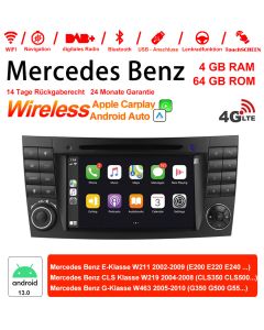 7 Zoll Android 13.0 4G LTE Autoradio / Multimedia 4GB RAM 64GB ROM Für Mercedes Benz E-Klasse W211,CLS Klasse W219,G-Klasse W463