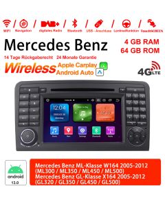 Für Benz W164 X164 Built-in Carplay / Android Auto 7'' Android 13.0 4G LTE Autoradio / Multimedia 4GB RAM 64GB ROM 