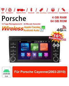 7 Zoll Android 13.0 4G LTE Autoradio / Multimedia 4GB RAM 64GB ROM Für Porsche Cayenne(2003-2010)