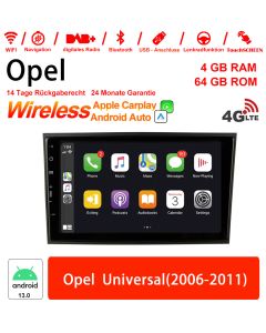 8 Zoll Android 13.0 4G LTE Autoradio / Multimedia 4GB RAM 64GB ROM Für Opel Universal(2006-2011)