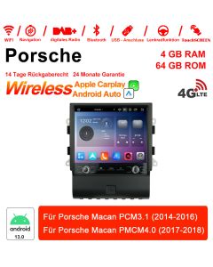 8.4 Zoll Android 13.0 4G LTE Autoradio / Multimedia 4GB RAM 64GB ROM Für Porsche Macan 2014-2018 Built-in Carplay / Android Auto