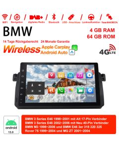 9 Zoll Android 13.0 4G LTE Autoradio / Multimedia 4GB RAM 64GB ROM Für BMW 3 Serie E46 BMW M3 Rover 75 Built-in Carplay / Android Auto