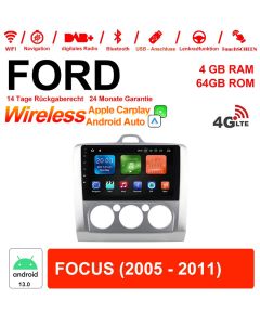 9 Zoll Android 13.0 Autoadio / Multimedia 4GB RAM 64GB ROM für Ford FOCUS(2005-2011)