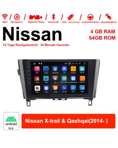 für Nissan X-trail & Qashqai(2014-) 10.1 Zoll Android 12.0 Autoadio / Multimedia 4GB RAM 64GB ROM 