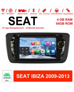 7 Zoll Android 10 Autoradio / Multimedia 4GB RAM 64GB ROM Für SEAT IBIZA 2009-2013 Mit WiFi NAVI Bluetooth USB