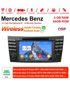 Für E-Klasse W211,CLS Klasse W219, G-Klasse W463 Built-in Carplay / Android Auto 7 Zoll Android 12.0  Autoradio / Multimedia 4GB RAM 64GB ROM 