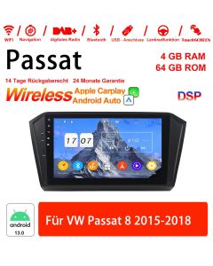 10.1 Zoll Android 13 Autoradio / Multimedia 4GB RAM 64GB ROM Für VW Passat 8 2015-2018