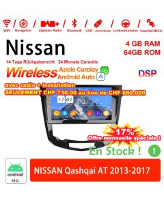 Autoradio/multimédia Android 12 pour NISSAN Qashqai AT 2013-2017