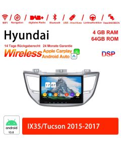 10.1 Zoll Android 13.0 Autoradio / Multimedia 4GB RAM 64GB ROM Für Hyundai IX35/Tucson 2015-2017 Built-in Carplay / Android Auto