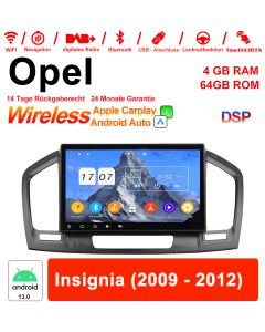 9 Zoll Android 13.0 Autoradio / Multimedia 4GB RAM 64GB ROM Für OPEL INSIGNIA 2009 - 2012 Mit WIFI NAVI Built-in Carplay