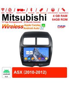 Für Mitsubishi ASX 2010-2012 Mit WiFi NAVI Bluetooth Built-in CarPlay / Android Auto 10.1 Zoll Android 12.0 Autoradio / Multimedia 4GB RAM 64GB ROM 