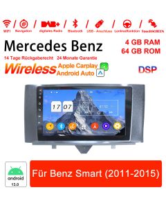 9 Zoll Android 13.0 Autoradio / Multimedia 4GB RAM 64GB ROM für Mercedes Benz Smart 2011-2015 Built-in Carplay / Android Auto