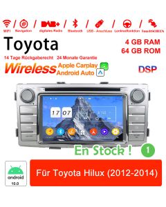 Autoradio Android 12 pour Toyota Hilux (2012-2014)