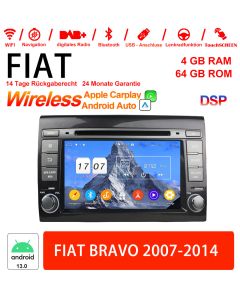 7 Zoll Android 13.0 Autoradio / Multimedia 4GB RAM 64GB ROM für Fiat Bravo(2007-2014) Built-in Carplay / Android Auto