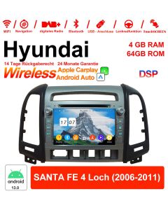 7 Zoll Android 13.0 Autoradio / Multimedia 4GB RAM 64GB ROM Für Hyundai SANTA FE 4 Loch 2006-2011 Mit WiFi NAVI Bluetooth USB