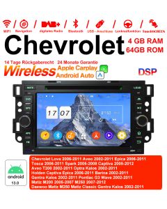 7 Zoll Android 13.0 Autoradio / Multimedia 4GB +64GB für Chevrolet Holden Tosca Spark Optra Kalos Aveo Mit WiFi NAVI Bluetooth USB