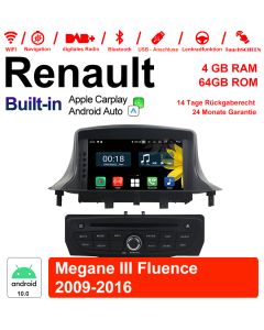 Für RENAULT Megane III Built-in Carplay Android Auto 7 Zoll Android 12.0 Autoradio / Multimedia 4GB RAM 64GB ROM 