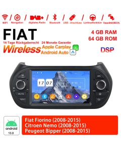 7 Zoll Android 13.0 Autoradio / Multimedia 4GB RAM 64GB ROM Für Fiat Fiorino Citroen Nemo Peugeot Bipper Built-in Carplay / Android Auto