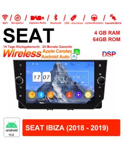 8 Zoll Android 13.0 Autoradio / Multimedia 4GB RAM 64GB ROM Für Seat IBIZA 2018 2019 Mit WiFi NAVI Bluetooth USB