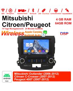 Für Mitsubishi Outlander / Citroen C-Crosser / Peugeot 4007 Built-in CarPlay / Android Auto 8 Zoll Android 13.0 Autoradio/Multimedia 4GB RAM 64GB ROM 