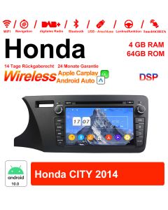 Für Honda CITY 2014 Mit WiFi NAVI Bluetooth USB 8 Zoll Android 12.0 Autoradio / Multimedia 4GB RAM 64GB ROM 