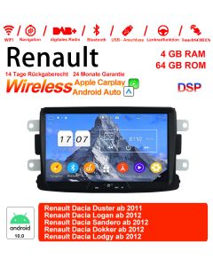 Für Renault Dacia Duster Built-in Carplay / Android Auto 8 Zoll Android 12.0  Autoradio / Multimedia 4GB RAM 64GB ROM 