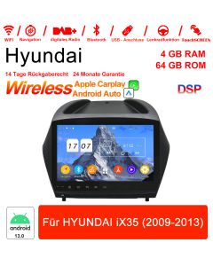 9 Zoll Android 13.0 Autoradio / Multimedia 4GB RAM 64GB ROM für Für HYUNDAI iX35 (2009-2013) Built-in Carplay / Android Auto