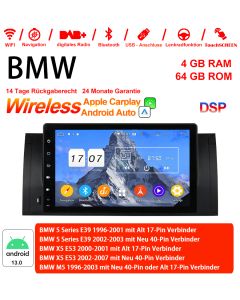 9 Zoll Android 13.0 Autoradio / Multimedia 4GB RAM 64GB ROM Für BMW X5 E53 M5 E39 Built-in Carplay / Android Auto