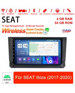 9 Zoll Android 13.0 Autoradio / Multimedia 4GB RAM 64GB ROM Für SEAT Ibiza 2017-2020 Mit WiFi NAVI Bluetooth USB