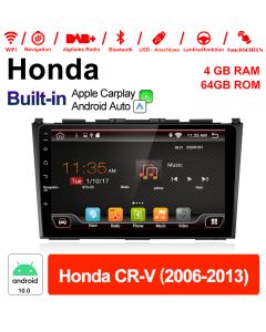 Für Honda CR-V (2006-2013) MIT Navi Bluetooth WIFI Built-in Carplay Android Auto 9 Zoll Android 12.0 Autoradio / Multimedia 4GB RAM 64GB ROM 