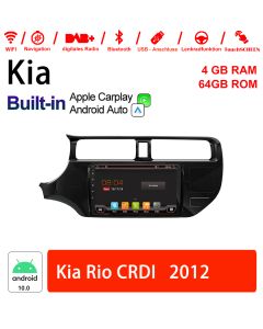 Für Kia Rio CRDI 2012 Built-in Carplay 9 Zoll Android 12.0 Autoradio / Multimedia 4GB RAM 64GB ROM 