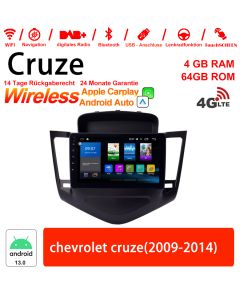 9 Zoll Android 13.0 Autoradio / Multimedia 4GB RAM 64GB ROM Für Chevrolet cruze 2009-2014 Built-in Carplay