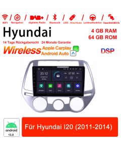 9 Zoll Android 13.0 Autoradio / Multimedia 4GB RAM 64GB ROM Für Hyundai i20 2011-2014 Built-in carplay/android auto