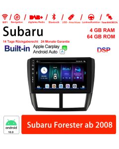 Für Subaru Forester 2008 Built-in Carplay 9 Zoll Android 12.0 Autoradio / Multimedia 4GB RAM 64GB ROM 