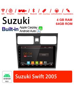 Für Suzuki Swift 2005 Mit DSP Built-in Carplay Android Auto 10 Zoll Android 12.0 Autoradio / Multimedia 4GB RAM 64GB ROM 