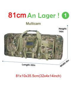 ​​​​​​​81cm Gewehr Tasche Doppel Pistole Fall Rucksack Airsoft Tragbare Tasche Military Schießen Jagd Zubehör