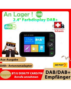 Auto Dab Digital Radio Adapter 2.4 "LCD-Display Unterstützung FM Sender BT Musik Aux Schnitts telle für Tesla BMW Ford