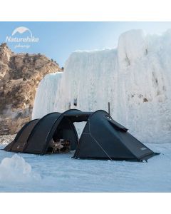 Naturehike Zelt Camping Outdoor Camping Ausrüstung Winddicht Regendicht Zwei Zimmer Einer Halle Große Raum Tunnel Zelt Mit Schnee Rock