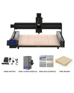 TwoTrees TTC450 CNC Fräser für Holz DIY Mini Laser Gravur Maschine+Motor+Schaftfräser+20W Laserkopf